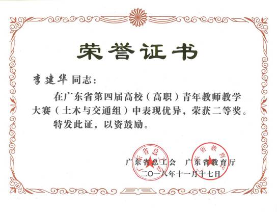 说明: 李建华二等奖