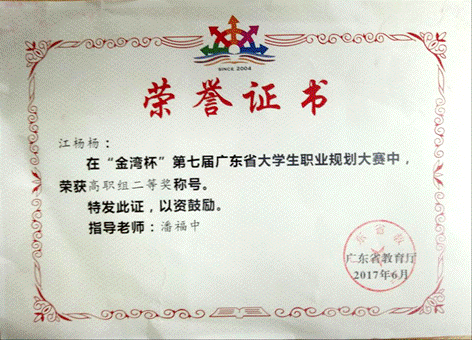 说明: 江杨杨-高职组二等奖